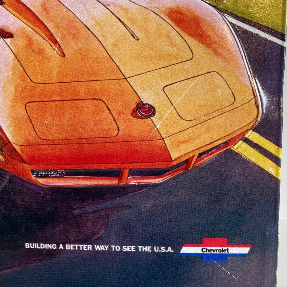 Corvette 1974 Vintage-Style Chevrolet Image Metal Car Sign New Garage Art